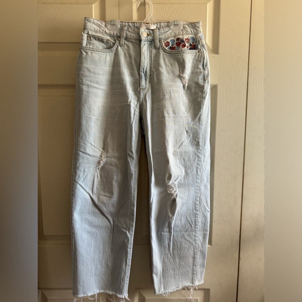 Lauren Conrad Floral Embroidered Jeans